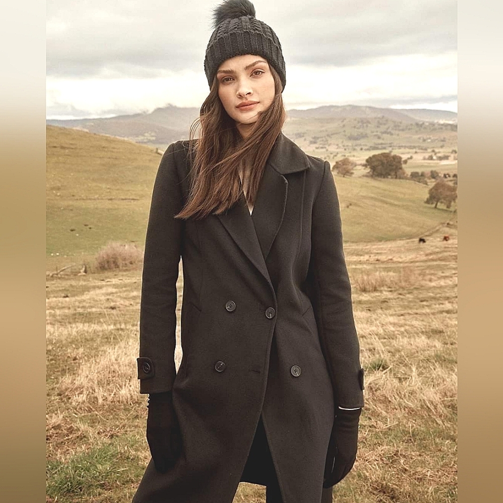 Ever New Jane Felled Coat in Black